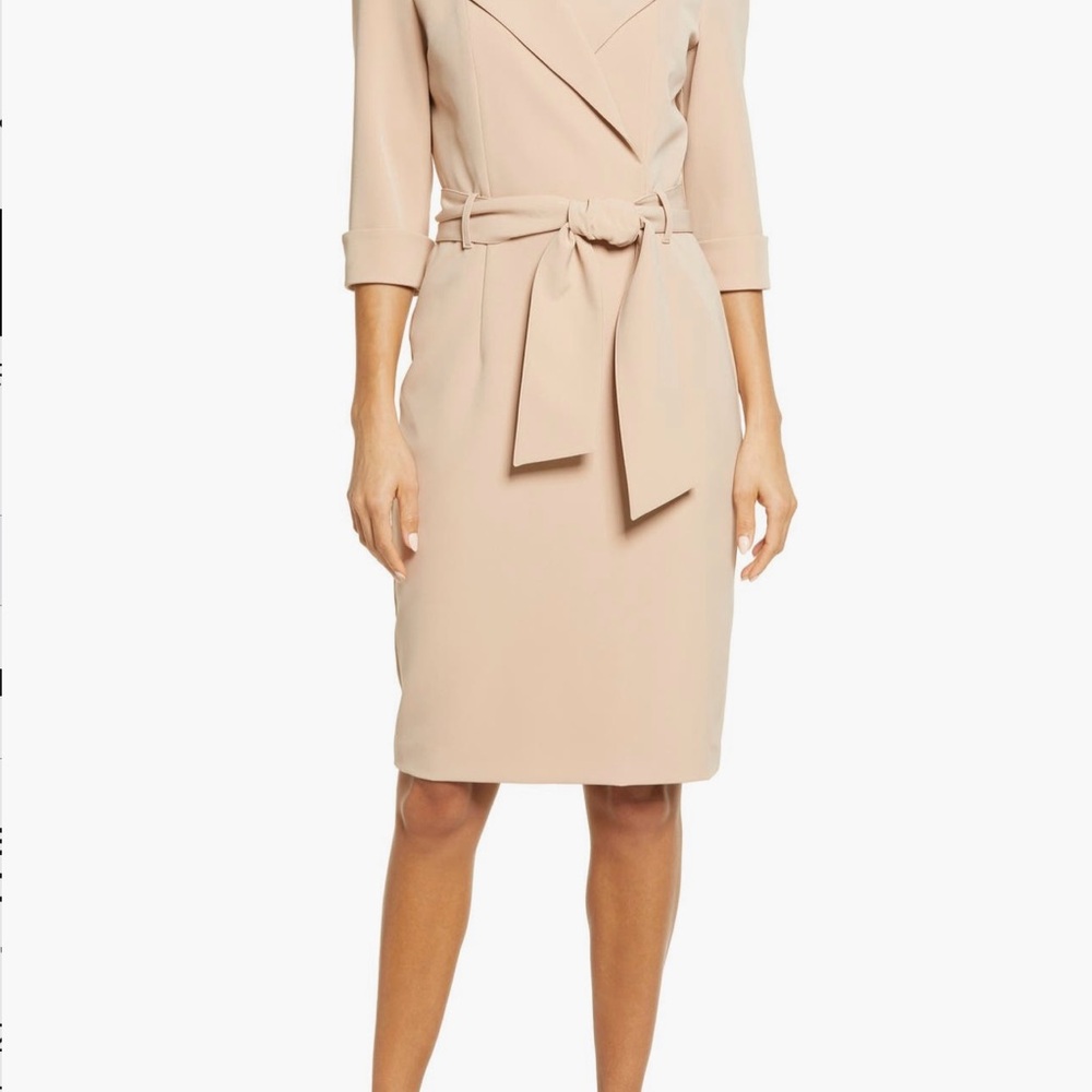 Lucinda Faux Wrap Coat Dress
